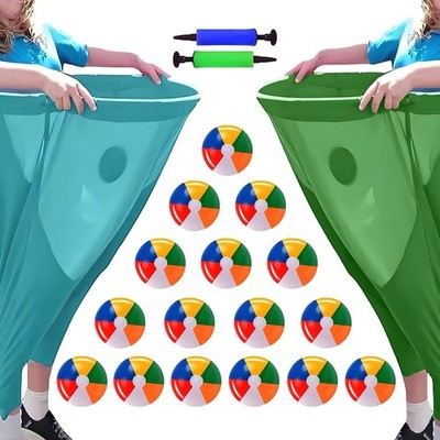 2 Pcs Granny Pants Yard Game, Granny Pants Outdoor Game with 16 Six-Color Bou...