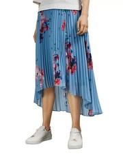Ted Baker 2 Harrpa Raspberry Ripple Pleated Midi skirt Blue Asymmetric US 6