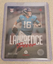 TREVOR LAWRENCE PANINI CHRONICLES LUMINANCE FOOTBALL ROOKIE RED CARD SP/199 #201. rookie card picture