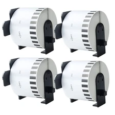 Aomya 4 Pack DK-2205 BRO Compatible Label Paper Roll 2-3/7x100' Continuous