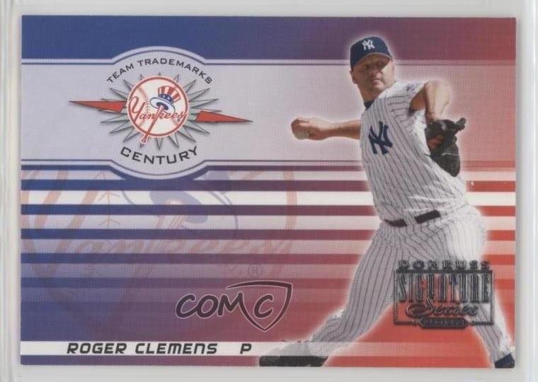 2003 Donruss Signature Series Team Trademarks Century 64/100 Roger Clemens 0lm