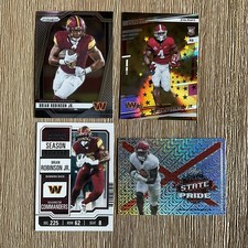 Brian Robinson Jr. 4-Card Lot - Washington Commanders and Alabama Crimson Tide