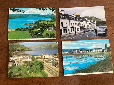 Inveraray and Loch Fyne, Town, Inveraray castle, Argyll, Scotland 4 postcards