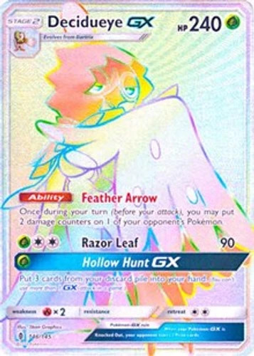 Decidueye GX (Secret, #146/145) - Holofoil SM - Guardians Rising NM Pokemon