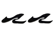 2PC SR WAVE GLOSS BLACK EMBLEM For Sea Ray SCRIPT LOGO 6-1/4