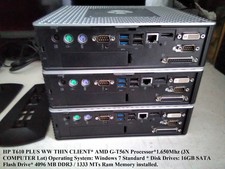 HP T610 PLUS WW THIN CLIENT AMD G-T56N Processor 1.650Mhz 3X COMPUTER Lot