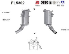 PARTIKELFILTER FÜR BMW 5 (G30, F90), BMW 5 TOURING (G31) - AS FL5302