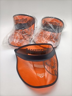 3x Jägermeister Visor Party JGM Sonnenschutz Schirm Kappe Cap in orange NEU