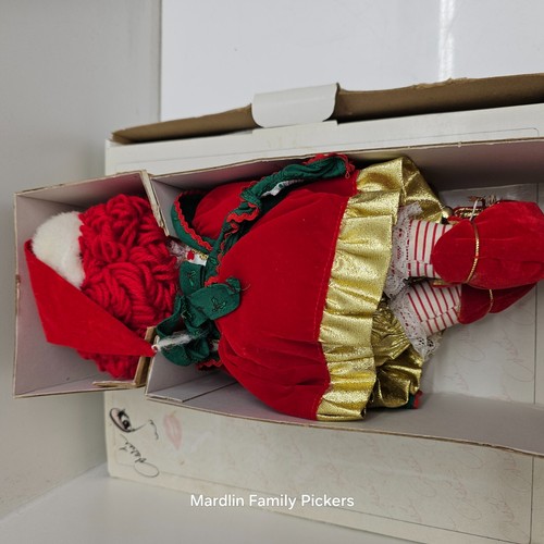 Marie Osmond feines Porzellan Zwillinge Raggedy Ann & Andy Stil Weihnachten Puppen Neu im Karton - Bild 7 von 7