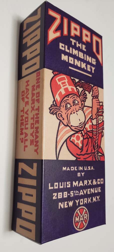 Marx Zippo The Climbing Monkey Empty Box for Tin Toy 1920s type