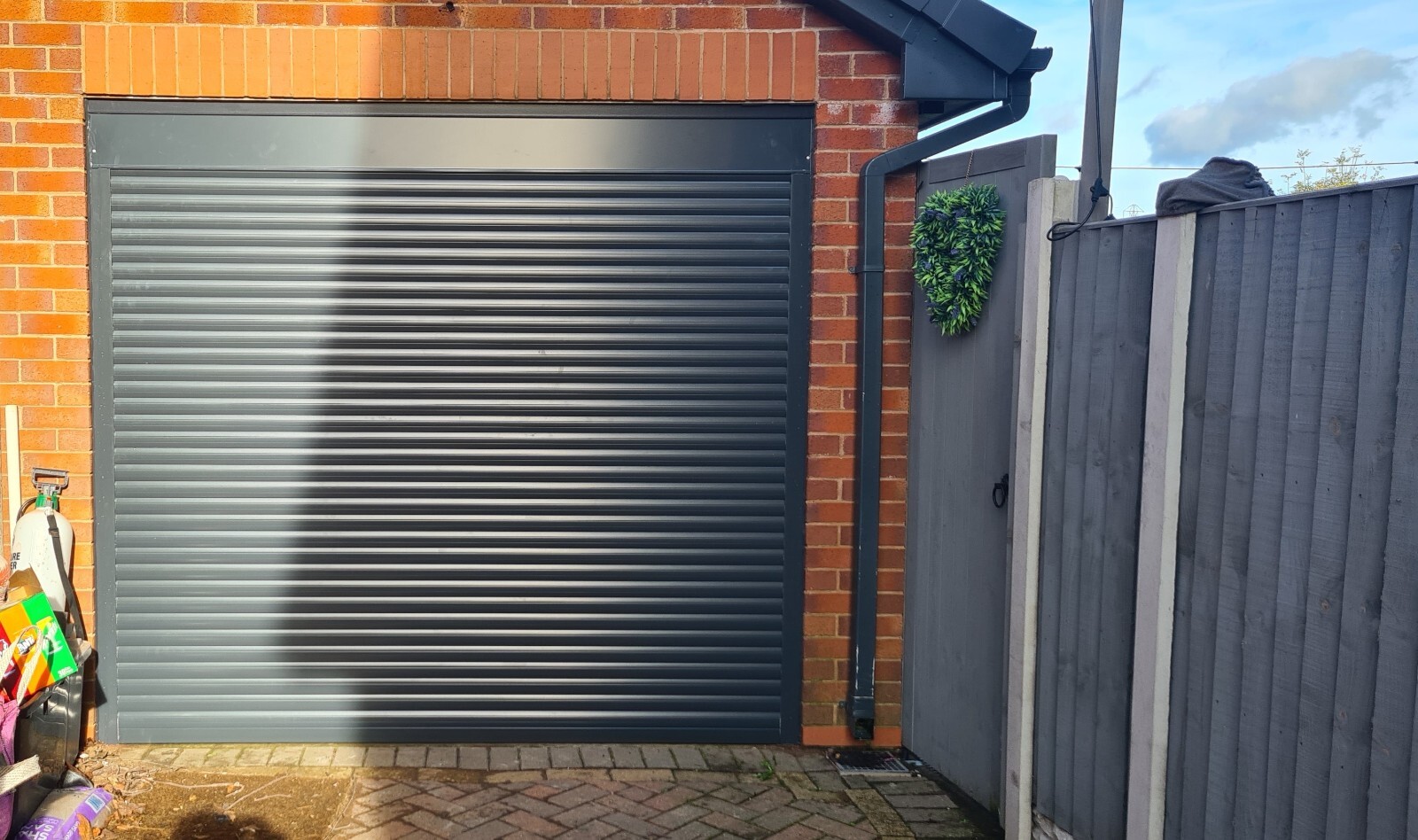 Single Aluminium Insulated Electric Roller Garage door made in UK to