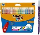 Bic Kids Colour Felt Tip Pens - Pack of 18 - Washable Craft School Creative Art