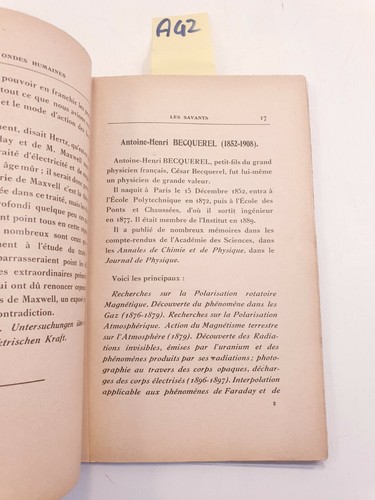 DIE MENSCHLICHEN WELLEN Physikalisch-Psychologische Studie / Rochu M., Abbé / Moullot 1923 - Bild 4 von 8