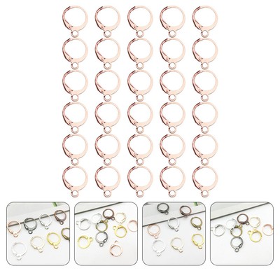  100 Pcs Runde Kupferohrschnalle Damen Fräulein Ohrring Making Supplies Kit