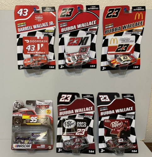 NASCAR Authentics - 6 car Bubba Wallace lot #23 Dr. Pepper McDonald's Toyota