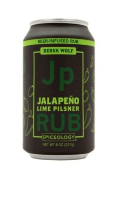 Spiceology Derek Wolf Jalapeno Lime Pilsner BBQ Rub 8 oz