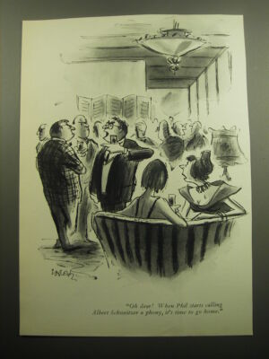 1960 Cartoon by Lee Lorenz - Oh dear! When Phil starts calling Albert a Phony