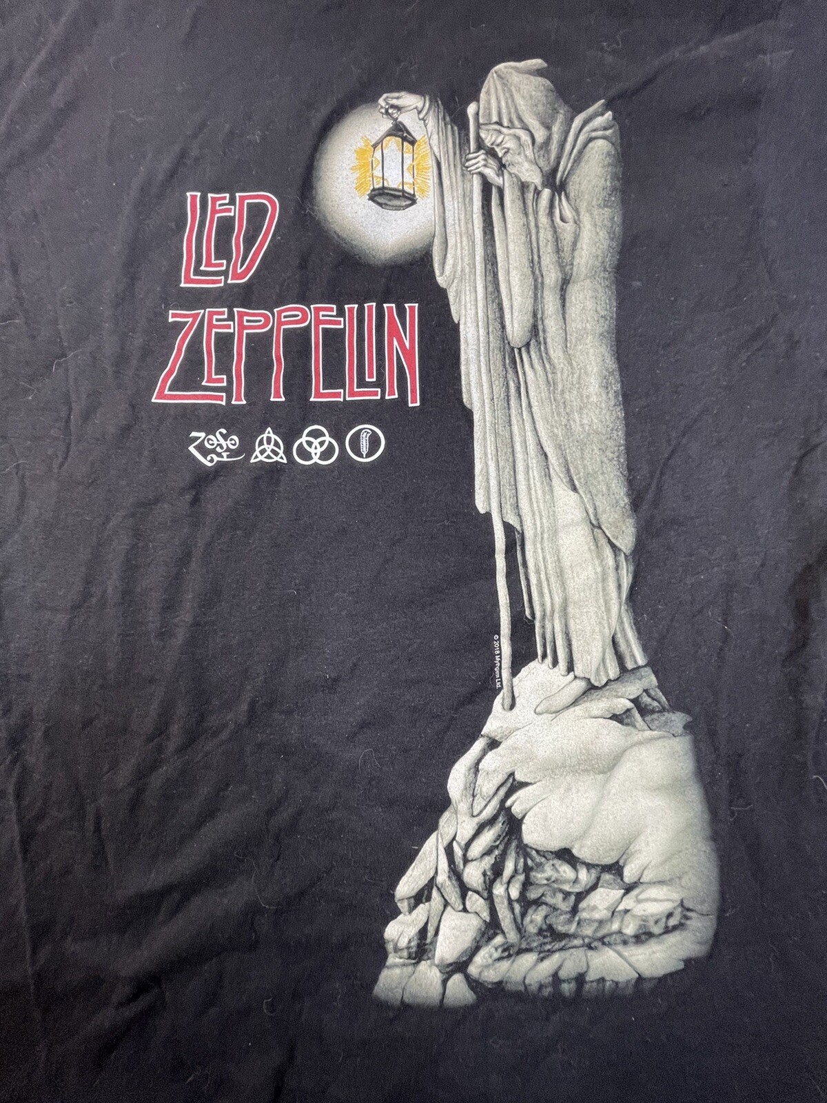 tultex led zeppelin sozo the hermit t shirt Sz XL Bla… Gem