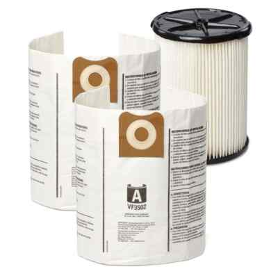 #ad RIDGID Wet Dry Vac Filter Kit w Cartridge Filteramp;2 Dust Bags12 16 Gal Shop Vacs $22.99