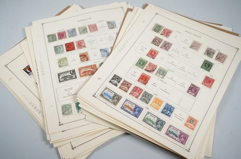 BRITISH GIBRALTAR, GHANA, GOLD COAST, & GILBERT AND ELLICE - LOT OF 1300+ STAMPS