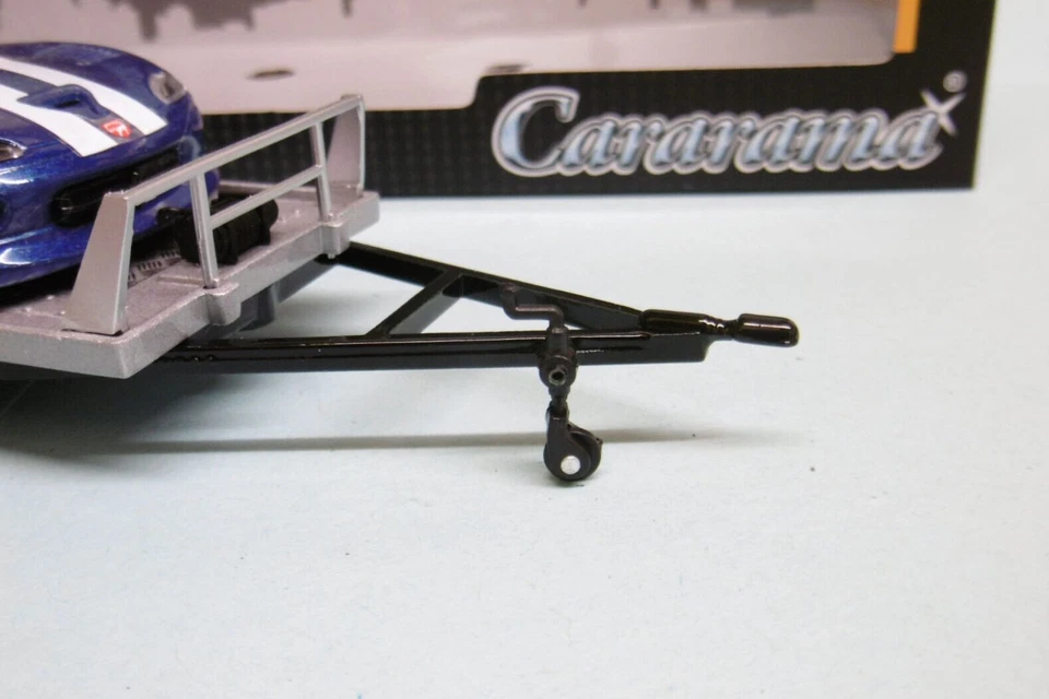 Cararama - REMORQUE PLATEAU DOUBLE ESSIEU porte voiture Neuf NBO 1/43 - Photo 4/4