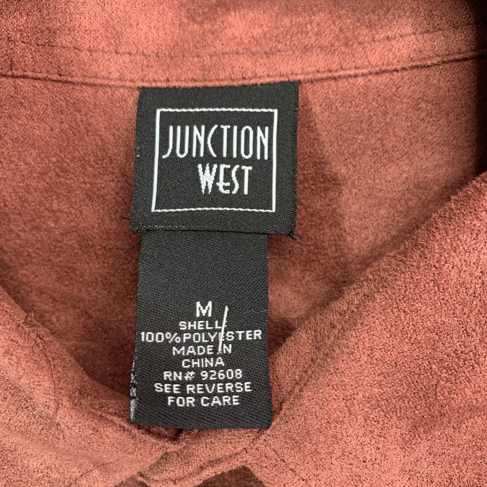 Camisa Junction West abotonada talla M marrón buen estado. 100% poliéster. Foto 4 de 4