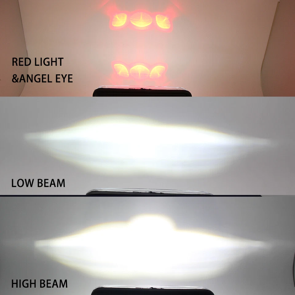 4X LED Headlights 4X6" 2003 to 2009 fit Chevy Kodiak C4500 C5500 Sealed Red Halo - Image 2 of 4