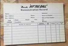 Vintage NASH DRIVING DEMO CARD new unused old stock card 