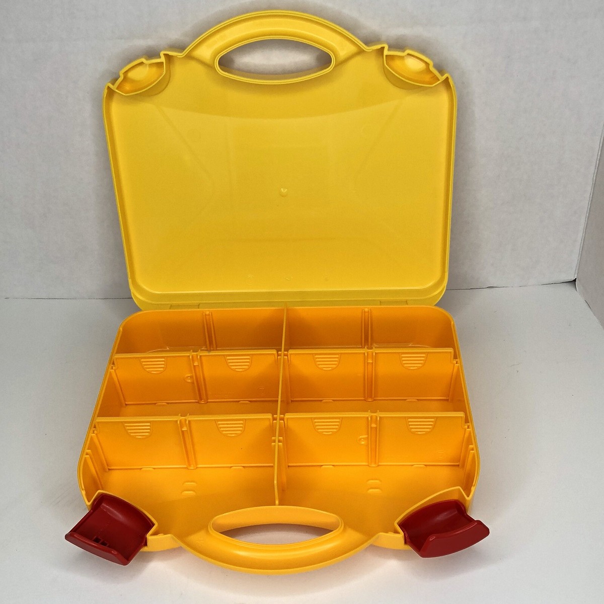 Lego Storage Carrying Case Classic Brick Organizer w/ Dividers Yellow Red  Clips