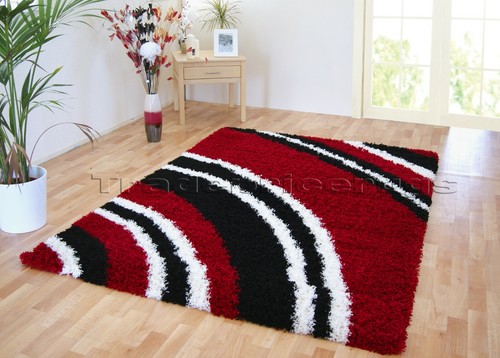 SMALL EXTRA LARGE MODERN THICK NON-SHED SOFT LIGHT DARK PATTERNED SHAGGY RUGS - Picture 4 of 23