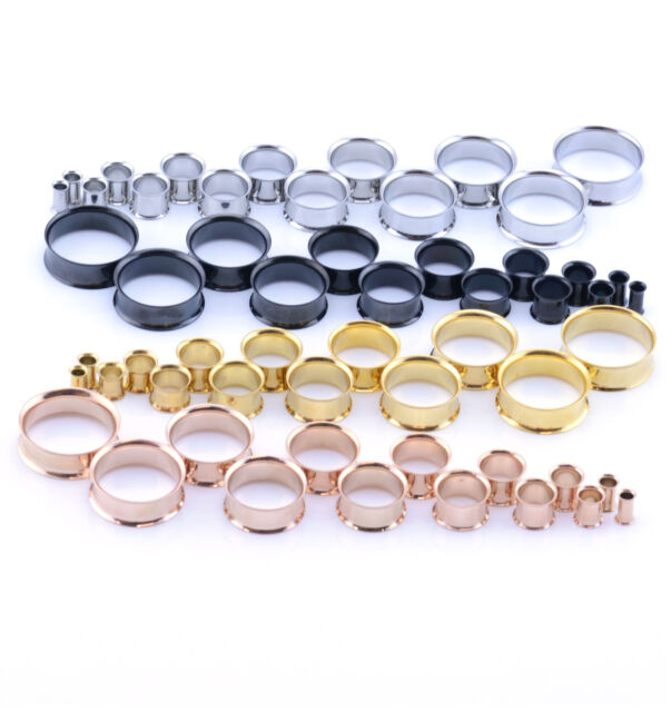 Ear Tunnel DOUBLE FLARED Flesh Plug Stretcher Earlet Various Sizes 316 Steel Ear Tunnel DOUBLE FLARED Flesh Plug Stretcher Earlet Various Sizes 316 Steel