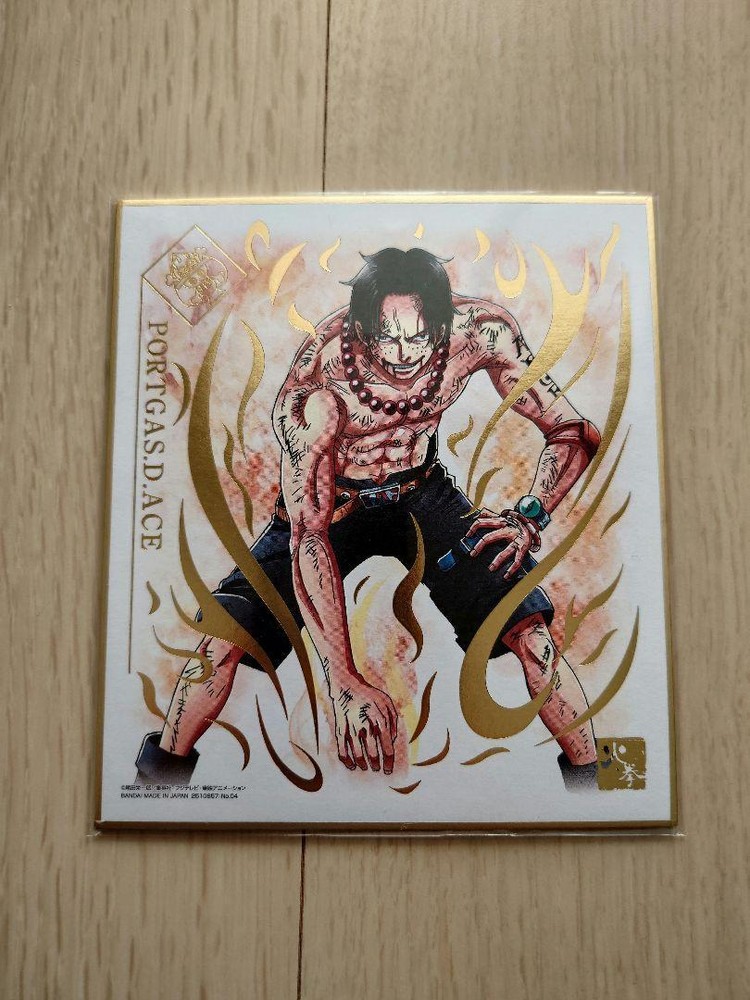 One Piece Shikishi Art Great Route Ace Gold Foil Stamping