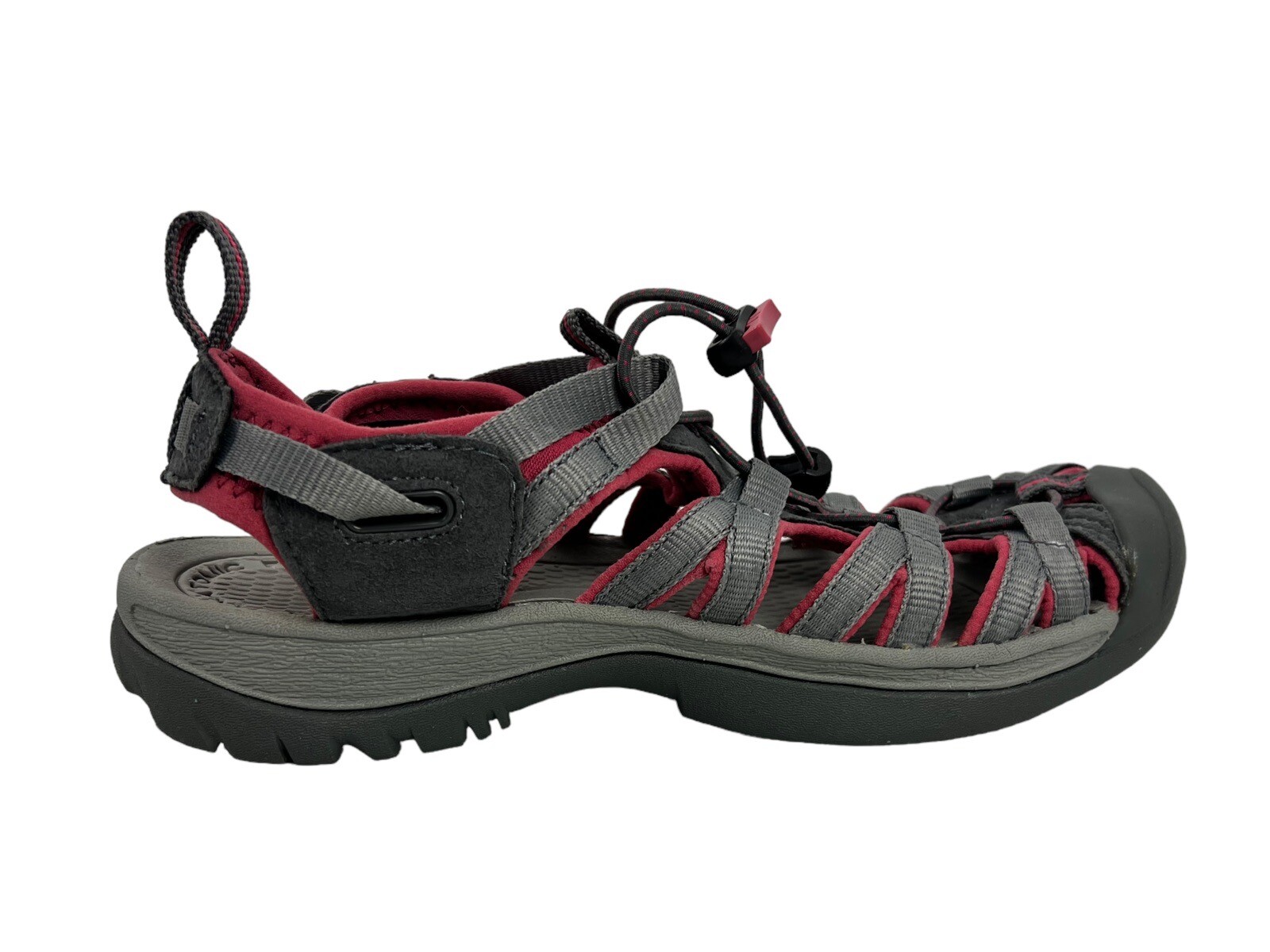 Sandali Keen Whisper punta chiusa impermeabili grigio rosa scarpe da trekking donna 7 usati in ottime condizioni