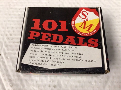 S&M 101 Aluminum Pedals 9/16” Black Chromoly Spindle