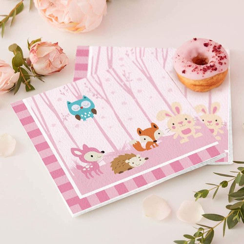 Woodland Baby Shower | Bambi Party Decorations | Pink Forest Animals Theme Ki... - 第 8/9 張圖片