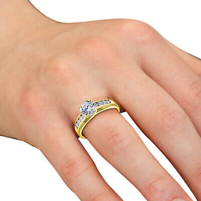 10k Yellow Gold Fancy Anniversary/Engagement Eternity Band with Cubic Zirconia 