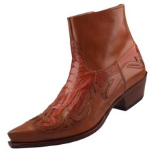 Sendra Boots Herren Cowboy Stiefelette Stiefel 5790A-Palermo Straußenleder