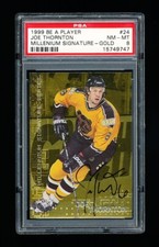 1999 BAP HOCKEY 24 JOE THORNTON PSA 8 NEAR MINT-MINT MILLENIUM SIGNATURE GOLD