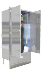 MOP SINK 44" MAT WASH STAINLESS STEEL ENCLOSED CABINET WITH DOORS MADE IN USA