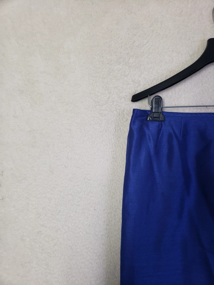 Traje Estudio Mujeres Faldas 10 Azul Poliéster B Recto Lápiz Forrado Hasta la Rodilla Foto 2 de 4