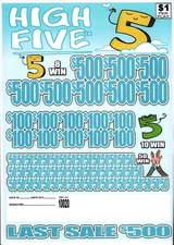 Pull Tab Tickets - Jar Tickets - Game - High Five