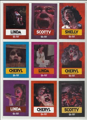 2024 The Evil Dead (Fright Rags) Complete Set of 12 STICKER ''Puzzle'' Cards (1-9)