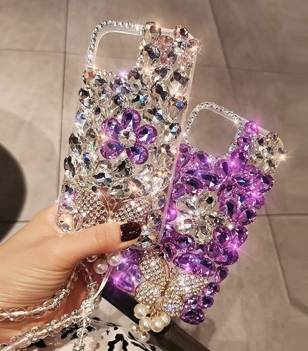 For Samsung Galaxy S25 S21 S22 S23 S24 Bling Glitter Colorful Diamond Rose Case - Picture 7 of 26