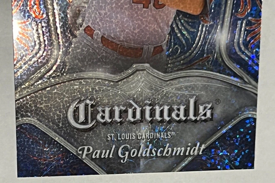 2022 Topps Chrome Paul Goldschmidt P-12 Pinstriped Club Plaque Insert - Image 3 of 4