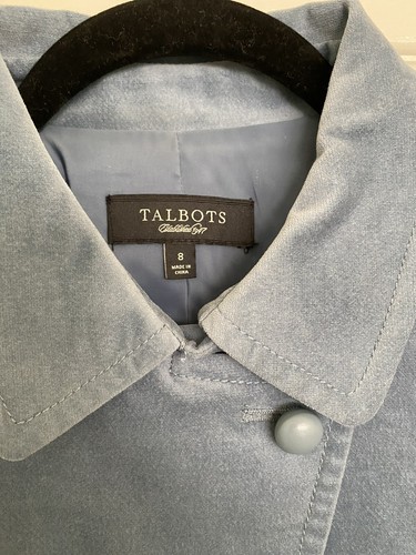 Talbots Misses Size 8 Blue faux suede jacket - Picture 2 of 8