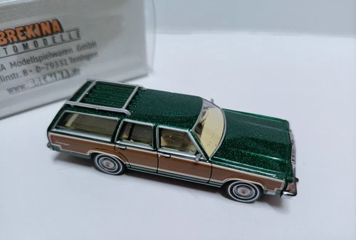 Brekina 1/87 Plastik Auto Modell Ford LTD Country Squire dunkelgrün - Bild 4 von 5