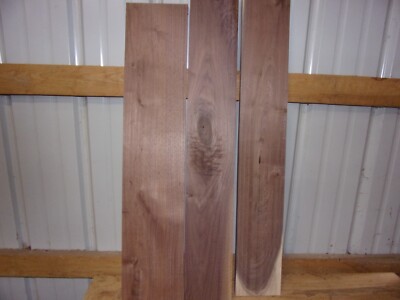 3 PC WALNUT LUMBER WOOD KILN DRIED BOARDS LOT 1368V   3/4'' THICK FLAT