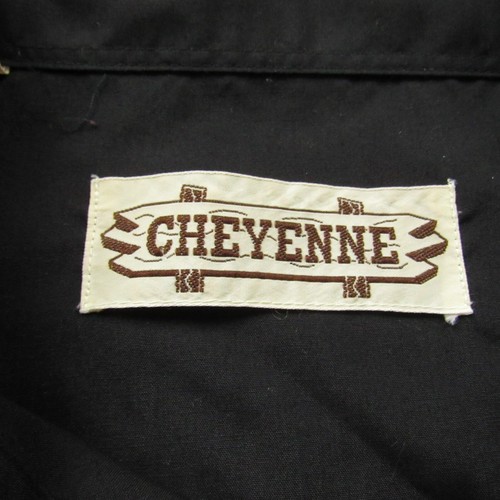 Cheyenne Shirt Mens Black Embroidered Roses Pearl Snap Western No Size Tag - Picture 4 of 13