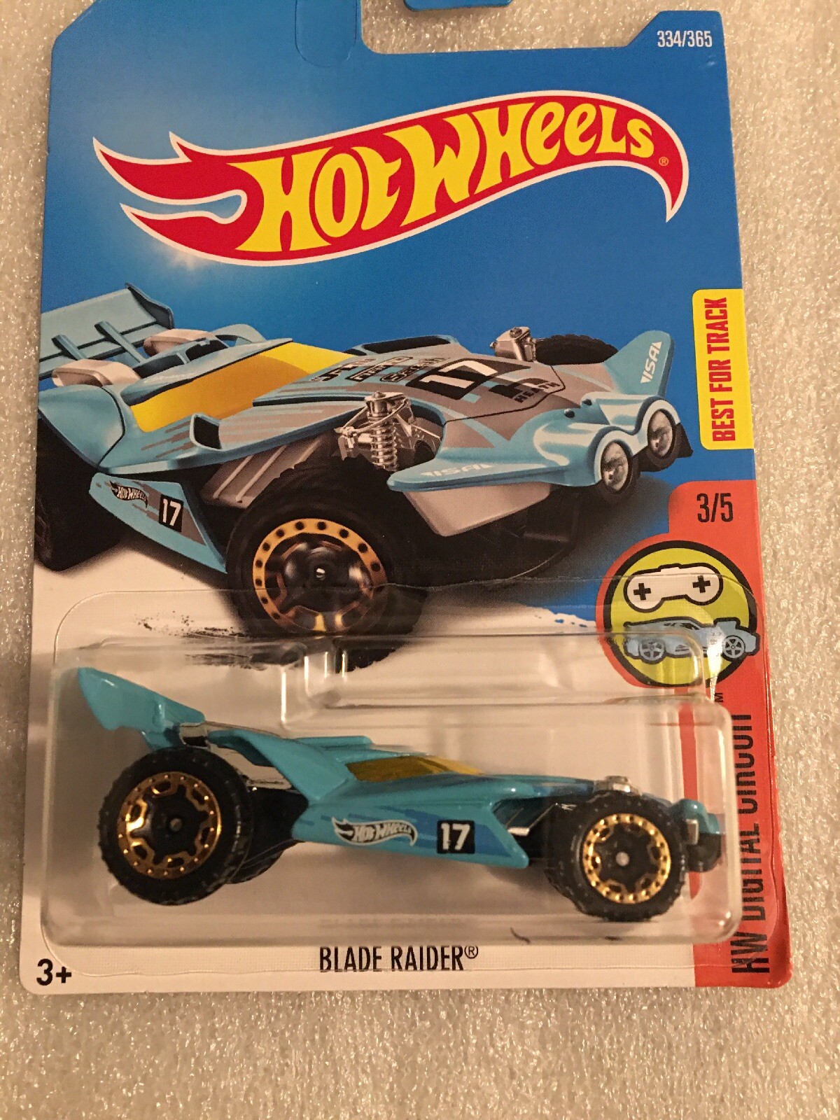 2017 HOT WHEELS " BLADE RAIDER " HW DIGITAL CIRCUIT 1:64 CASE P #334 B29/B30