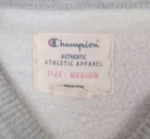 Champion Sweater Reverse Weave Logo Gray Mens Size M - Picture 5 of 13